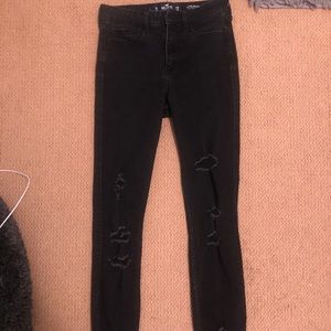 Hollister black high rise super skinny jeans size1